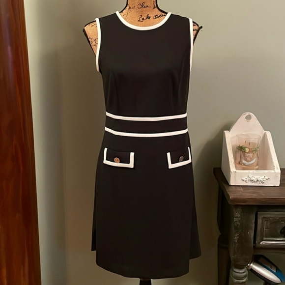Nwt KARL LAGERFELD PARIS contrast dress - Picture 7 of 14